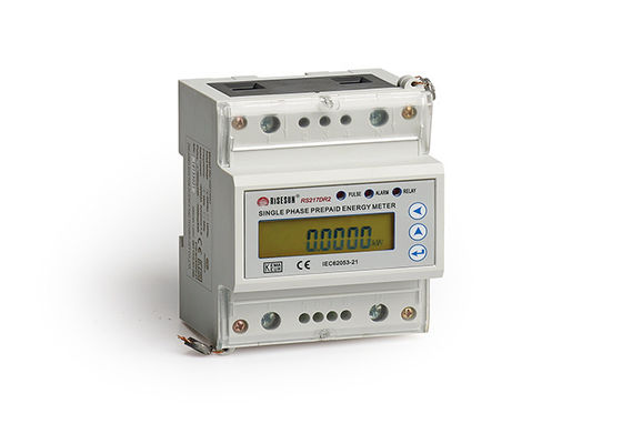 전기인 IEC 62053 딘 레일 킬로와트시 미터 단일 상 Ami는 10 80 50 60 Hz를 잽니다